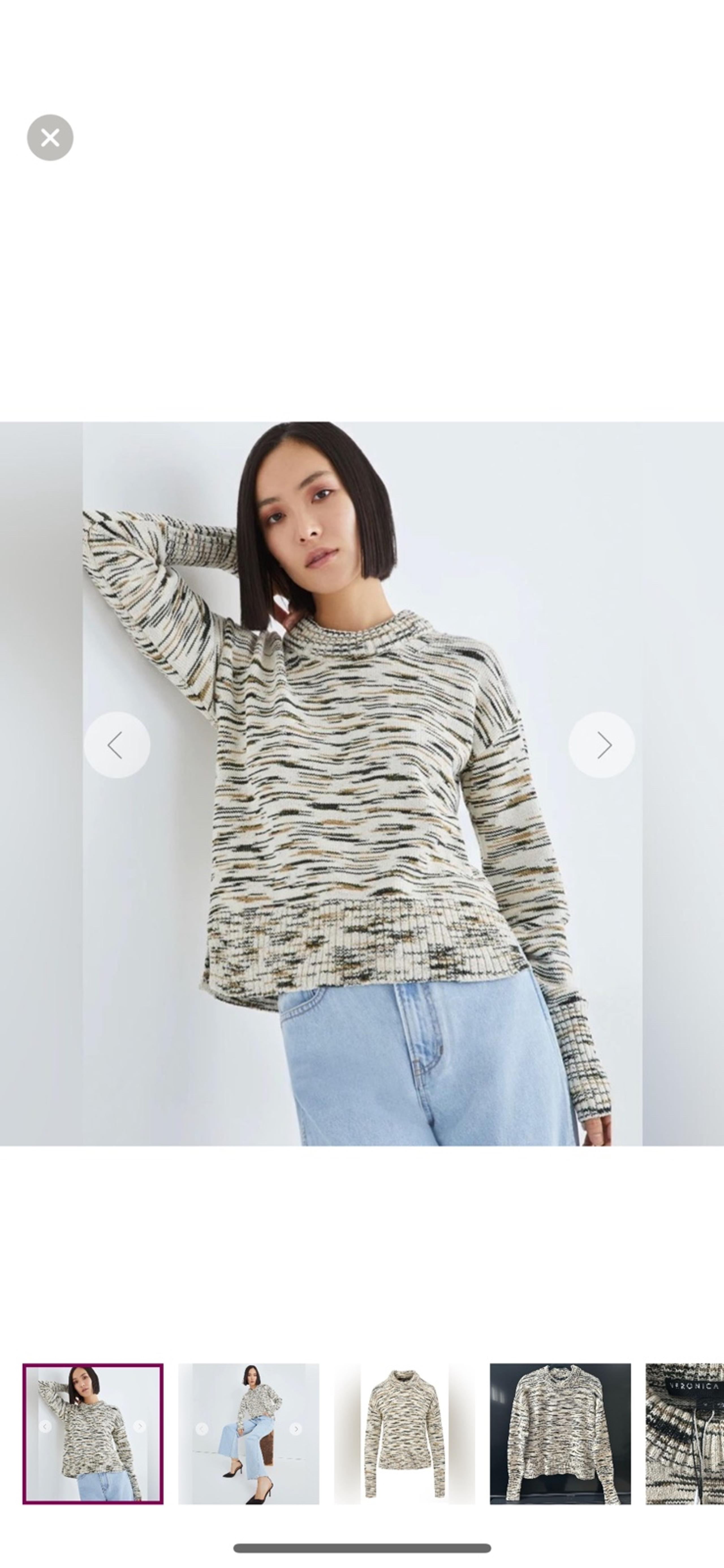 Veronica Beard Gerona Organic Cotton
Crewneck Sweater Size Small