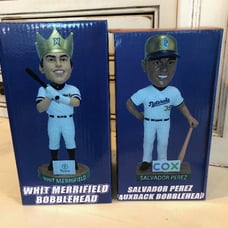 Whit Merrifield AND Salvador Perez NW Arkansas Naturals Bobblehead SGA