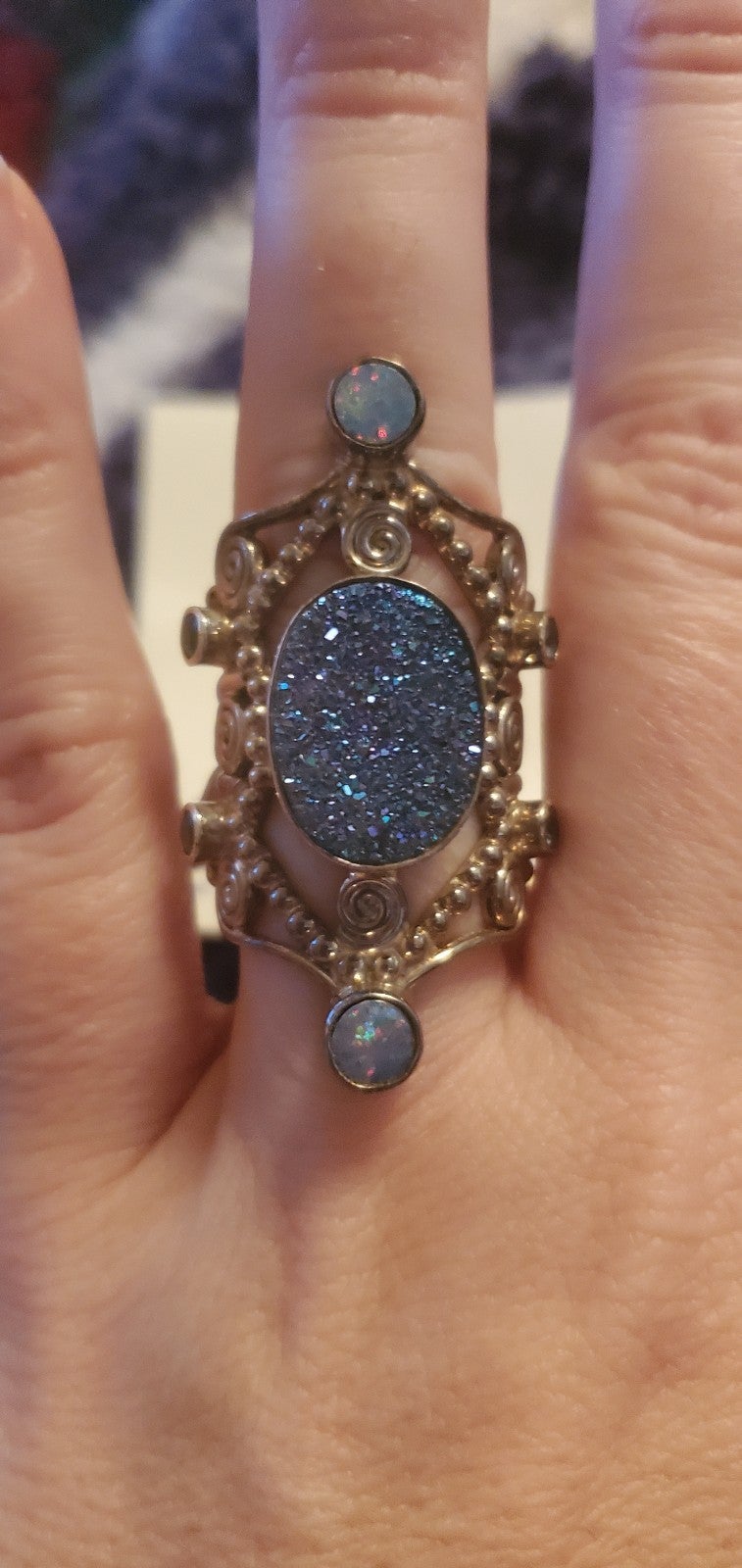 Sajen Marianne and Richard. 925 silver large ring