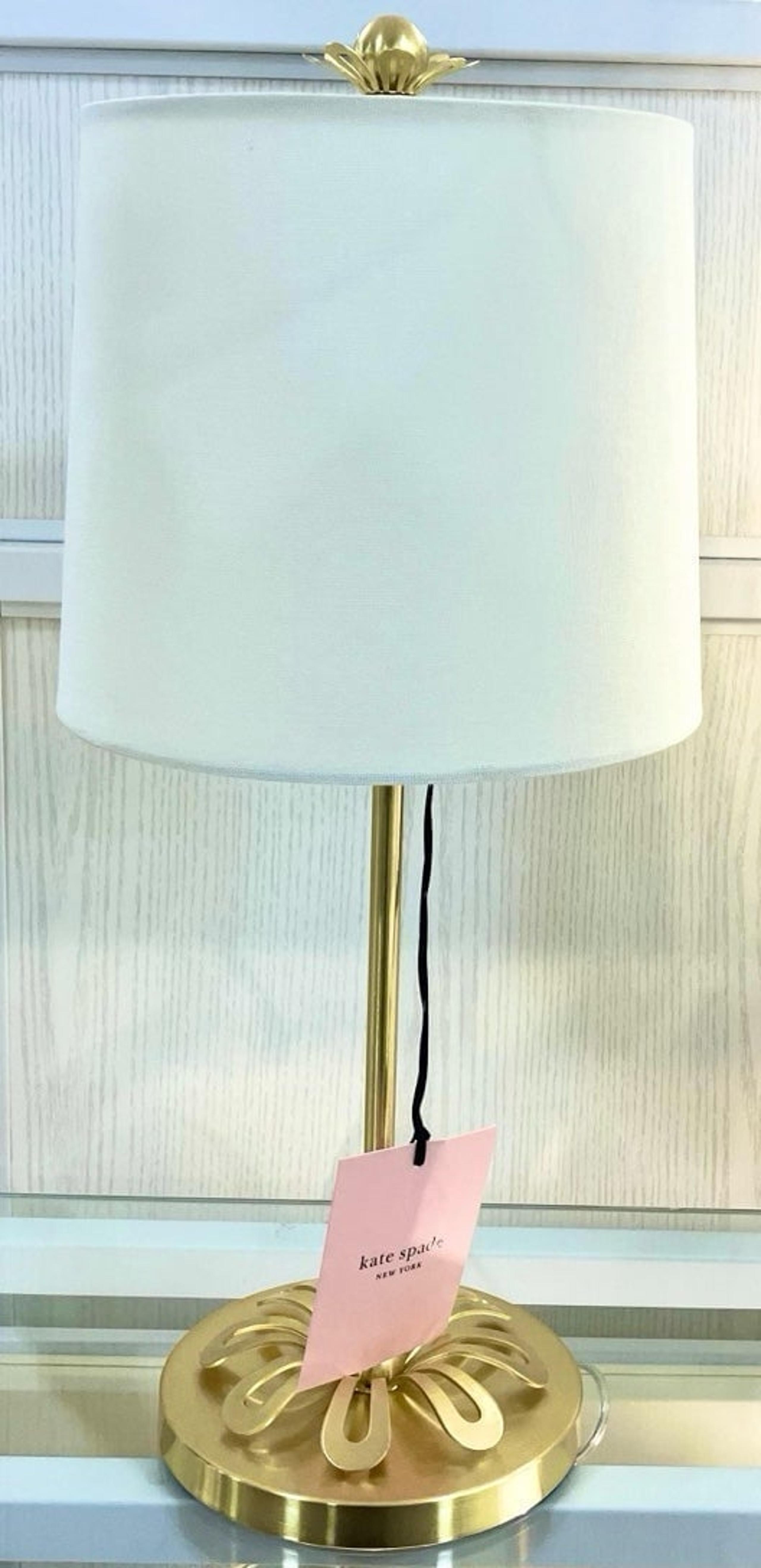 Kate Spade Small Metal Flower Base table top lamp New