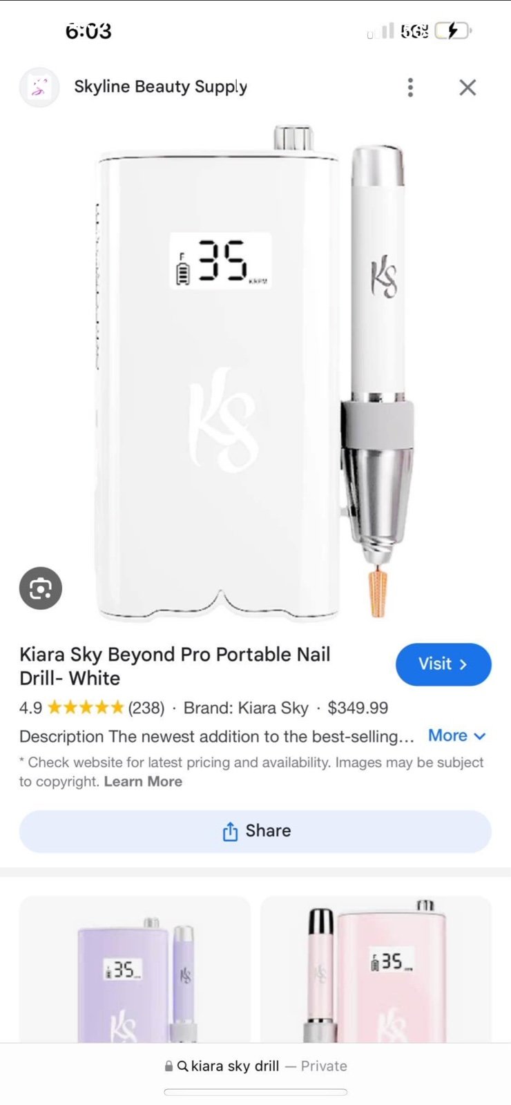 Kiara sky nail drill with wand