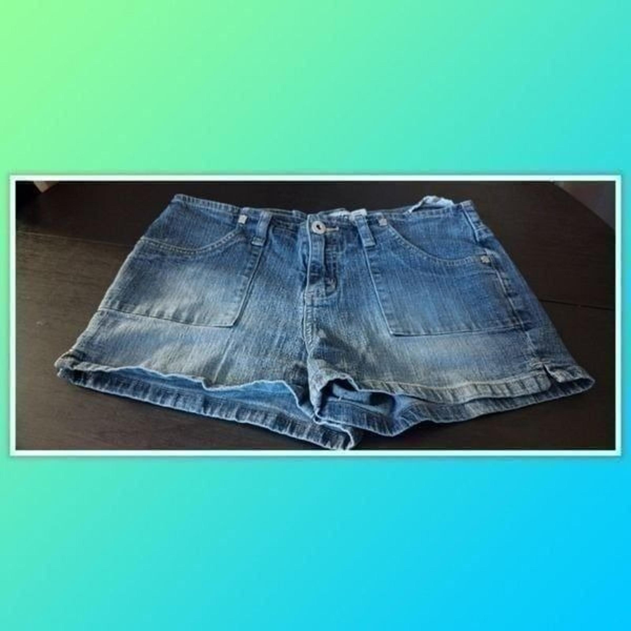 PLUGG Blue Stretch Denim Shorts Junior Size 5.