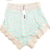 BB Dakota Steve Madden High Waist Blue & Cream Crochet Shorts Medium NWT