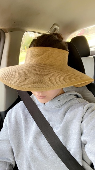 Sun Visor Hats for Women Wide Brim Straw Roll-Up Ponytail Summer Beach Hat