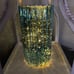 12 Oversized Illuminated Mercury Glass Hurricane Icy Blue