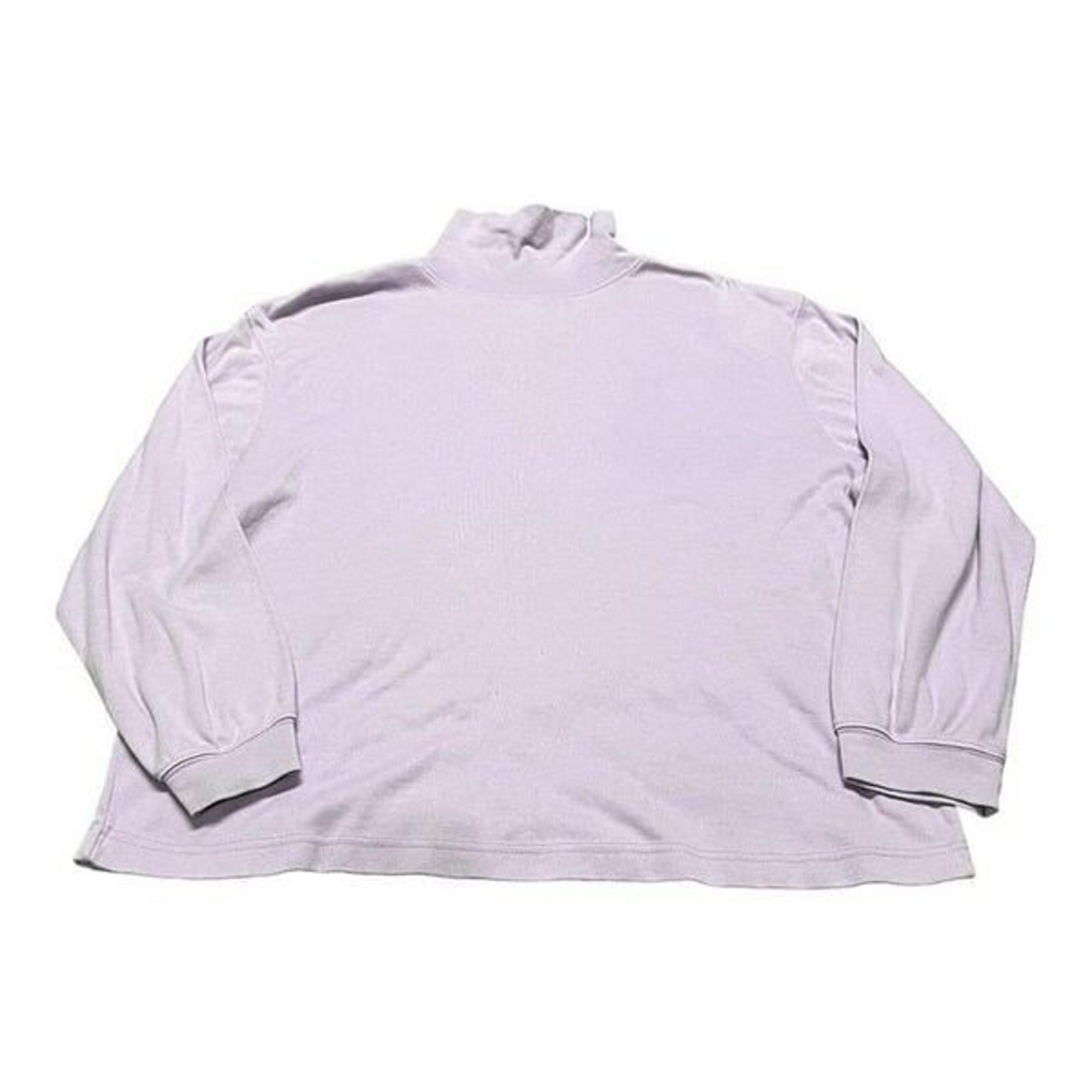 Fashion Bug Womens 18/20W Turtle Neck Top Lavender Purple Long Sleeve Plus Size