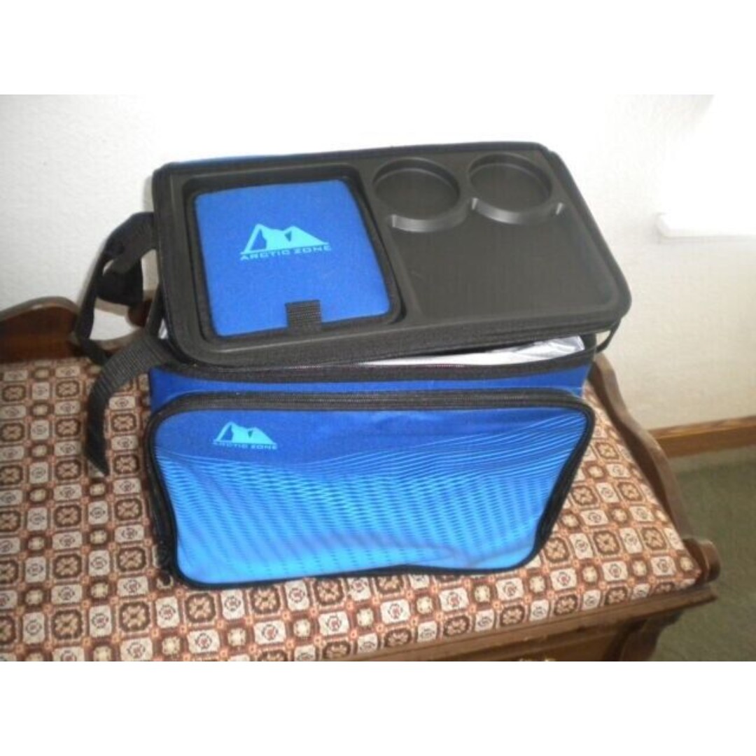 Arctic Zone Tabletop Cooler 40 Can Capacity Collapsible 2 Drink Holders