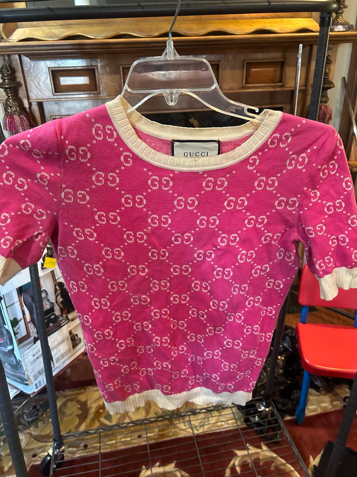 Gucci pink GG sweater