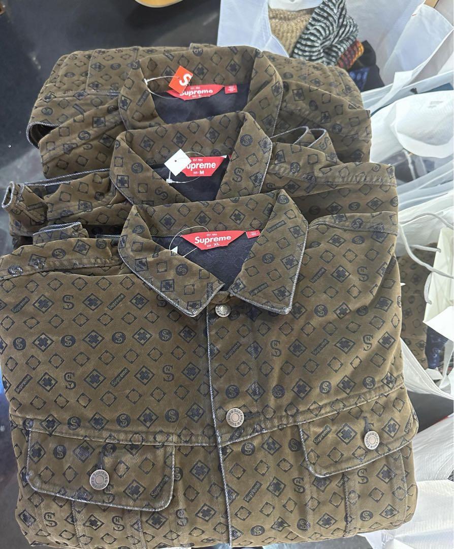 Supreme Flocked Denim Trucker Jacket
