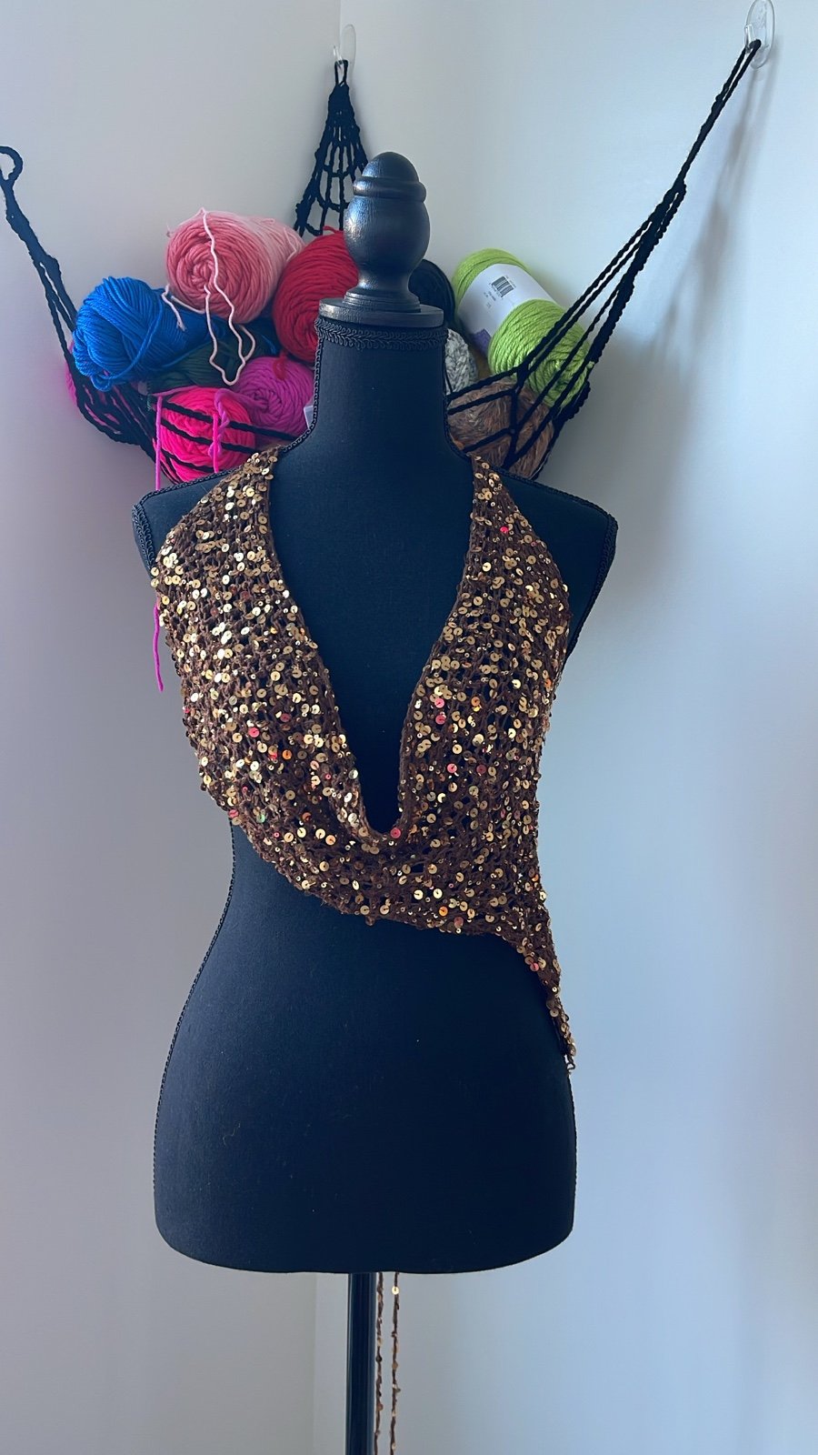 Gold Asymmetrical Top