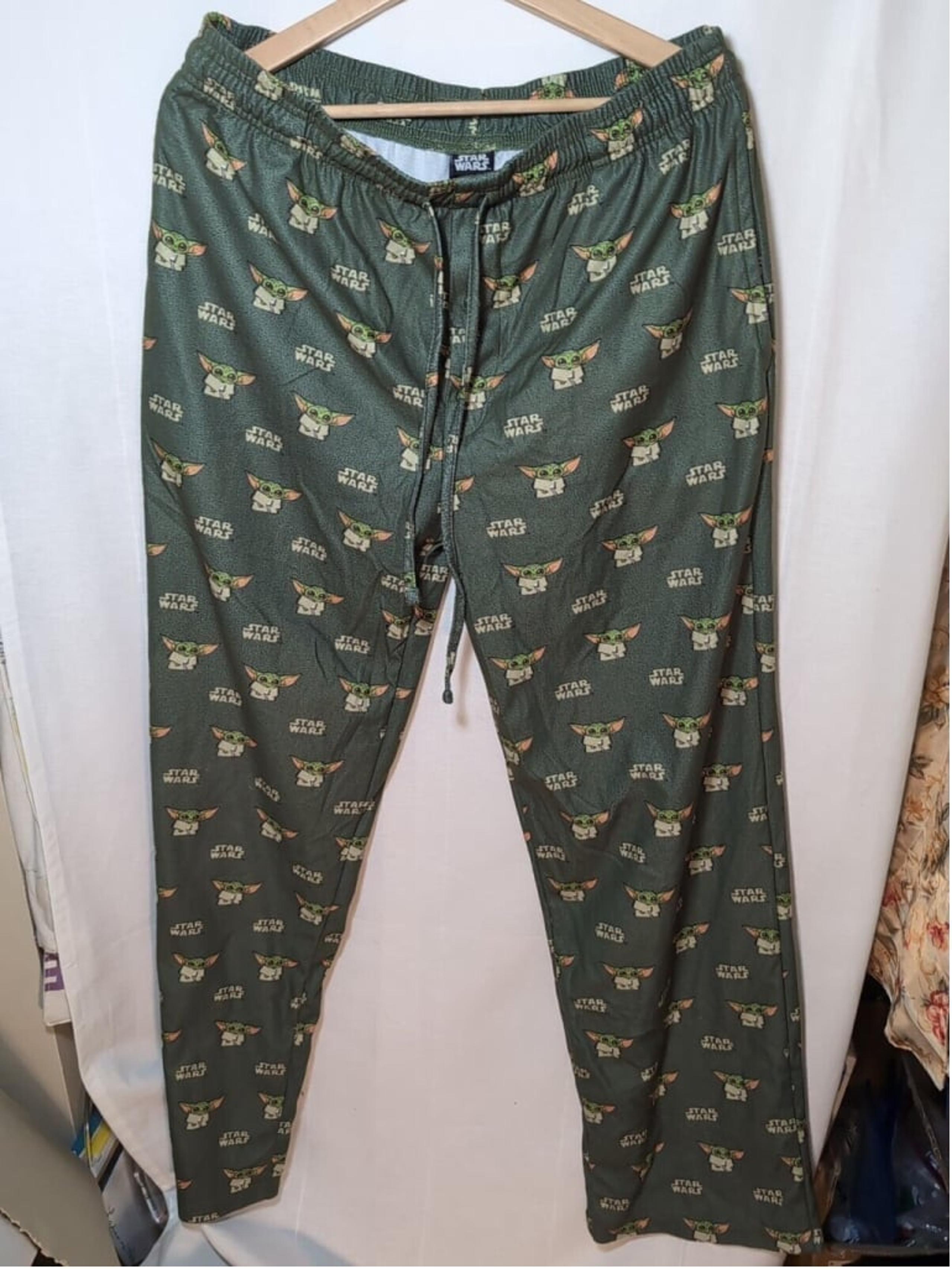 Star Wars Baby Yoda Pajama/Lounge Pants, Dark Green, Women's Size Large