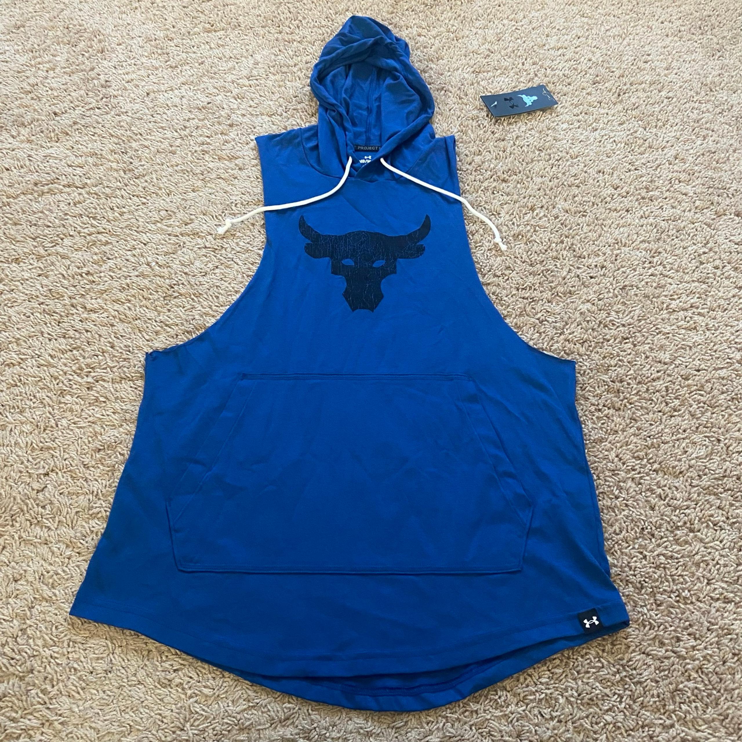 Men’s Under Armour Project Rock Blood Sweat Respect Sleeveless Hoodie Tank Top