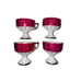 Vintage Sterling China Japanese Lusterware 8pc Set 4 Tea Cups 4 Saucer Burgundy