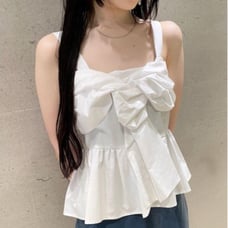 LILY BROWN Ribbon Off-Shoulder Top