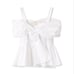 LILY BROWN Ribbon Off-Shoulder Top