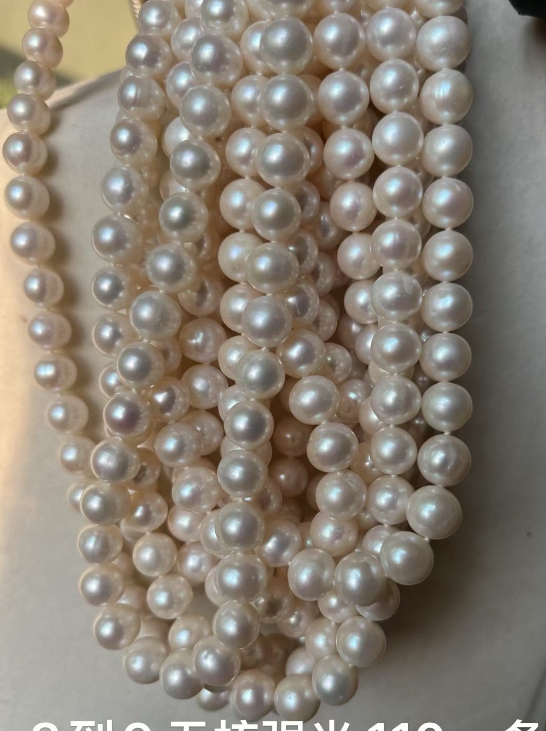 Pearl 100% natural necklace 8mm -9mm super shiny
