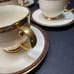 Lenox MONROE Pattern Teacups & Saucers Set