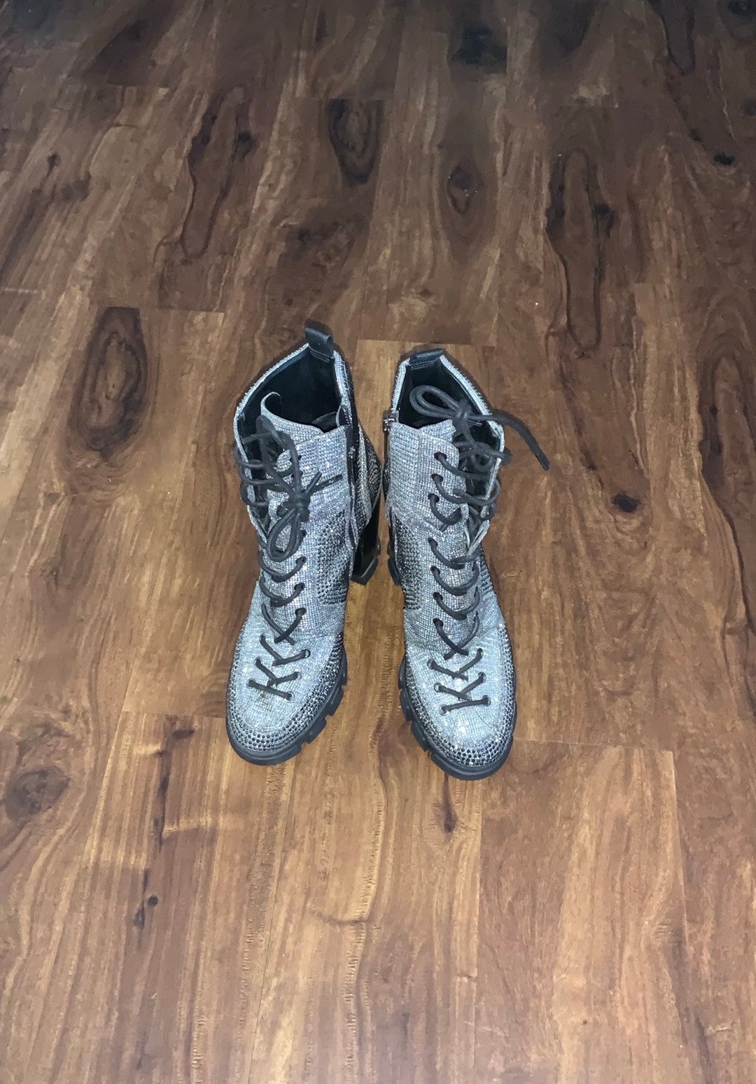 Michael Kors Womens rhinestone heel platforms Boots. Size 10.