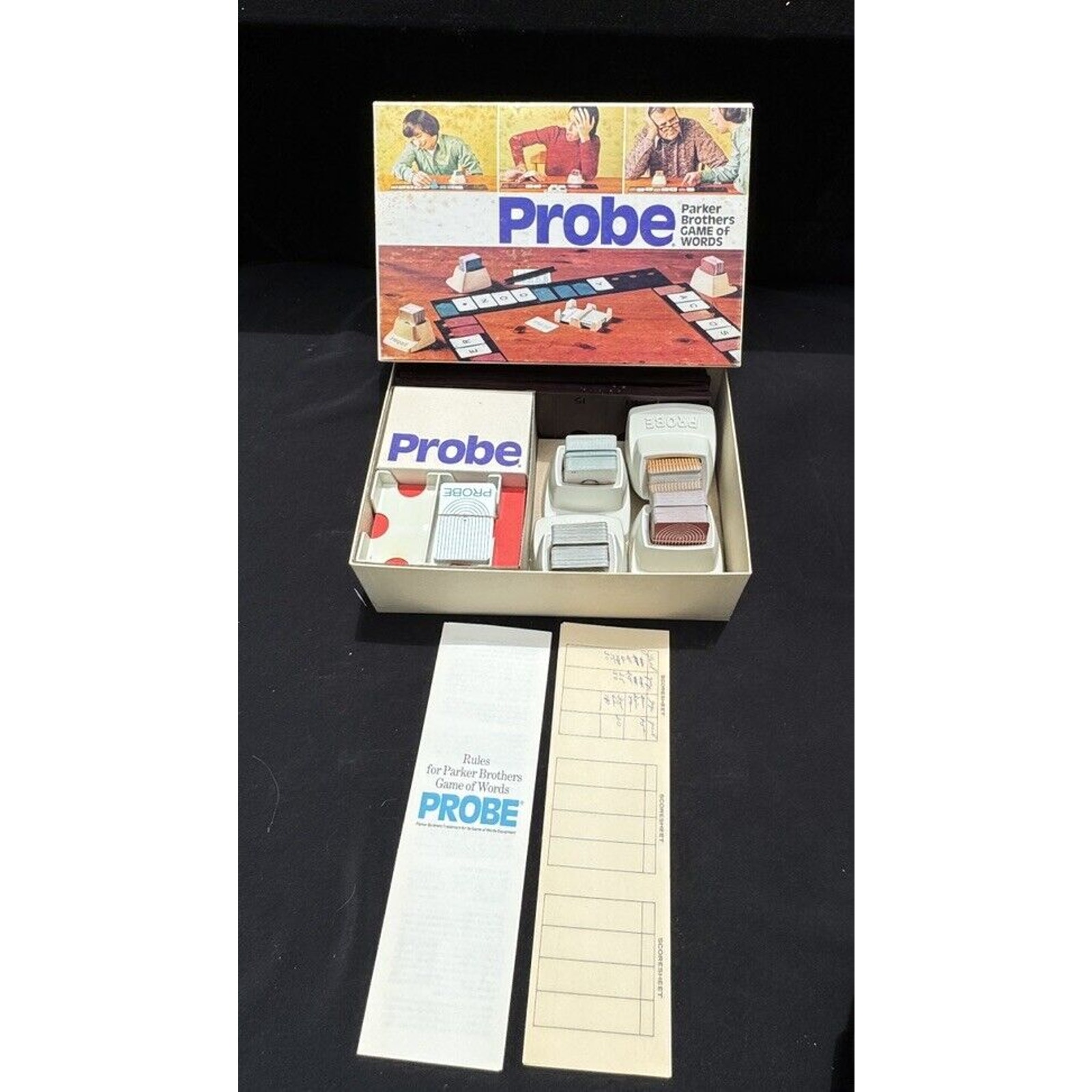 Vintage Probe Game of Words 1974 Board Game Parker Brothers 100% Complete -OF