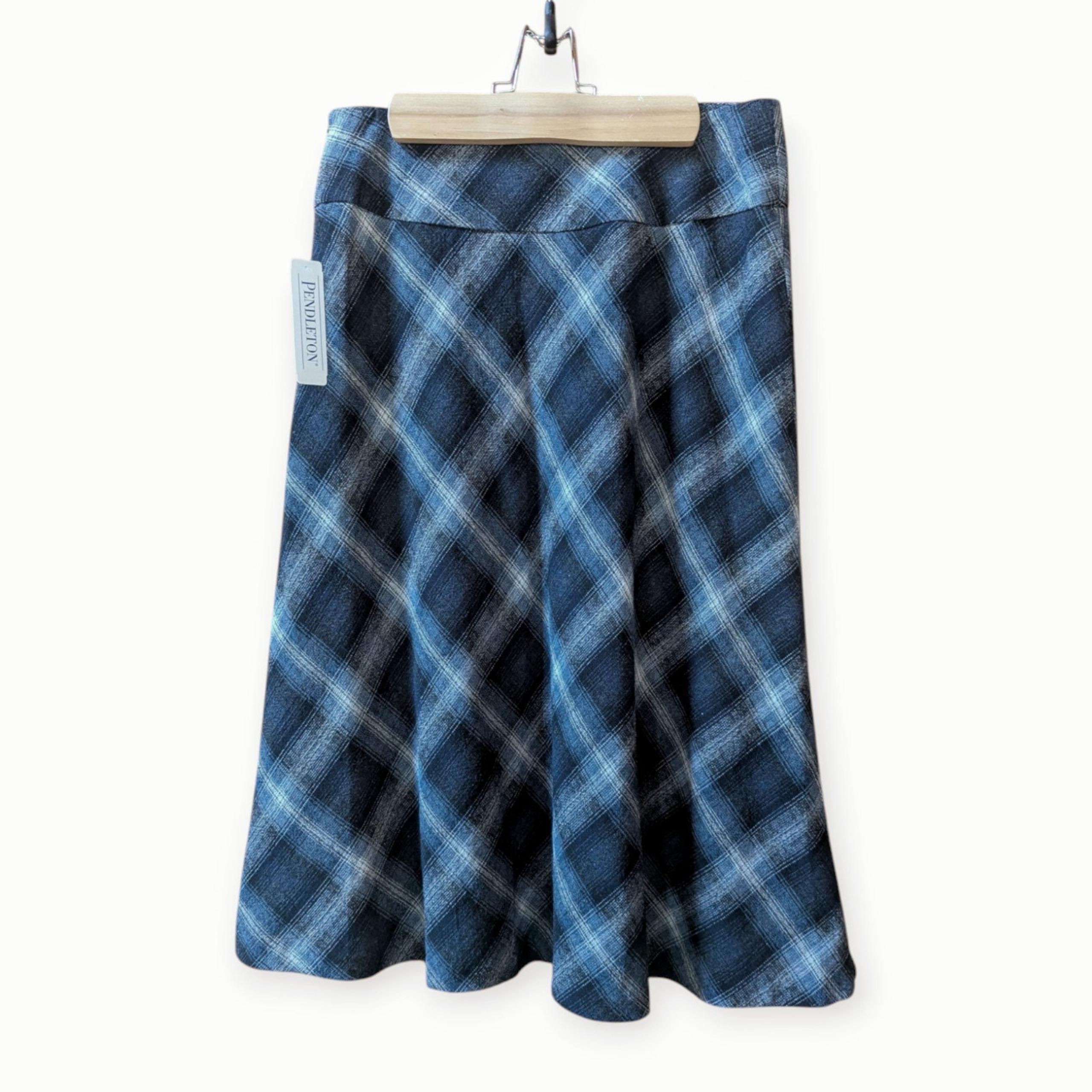 2000s Pendleton Plaid A-Line Long Skirt
