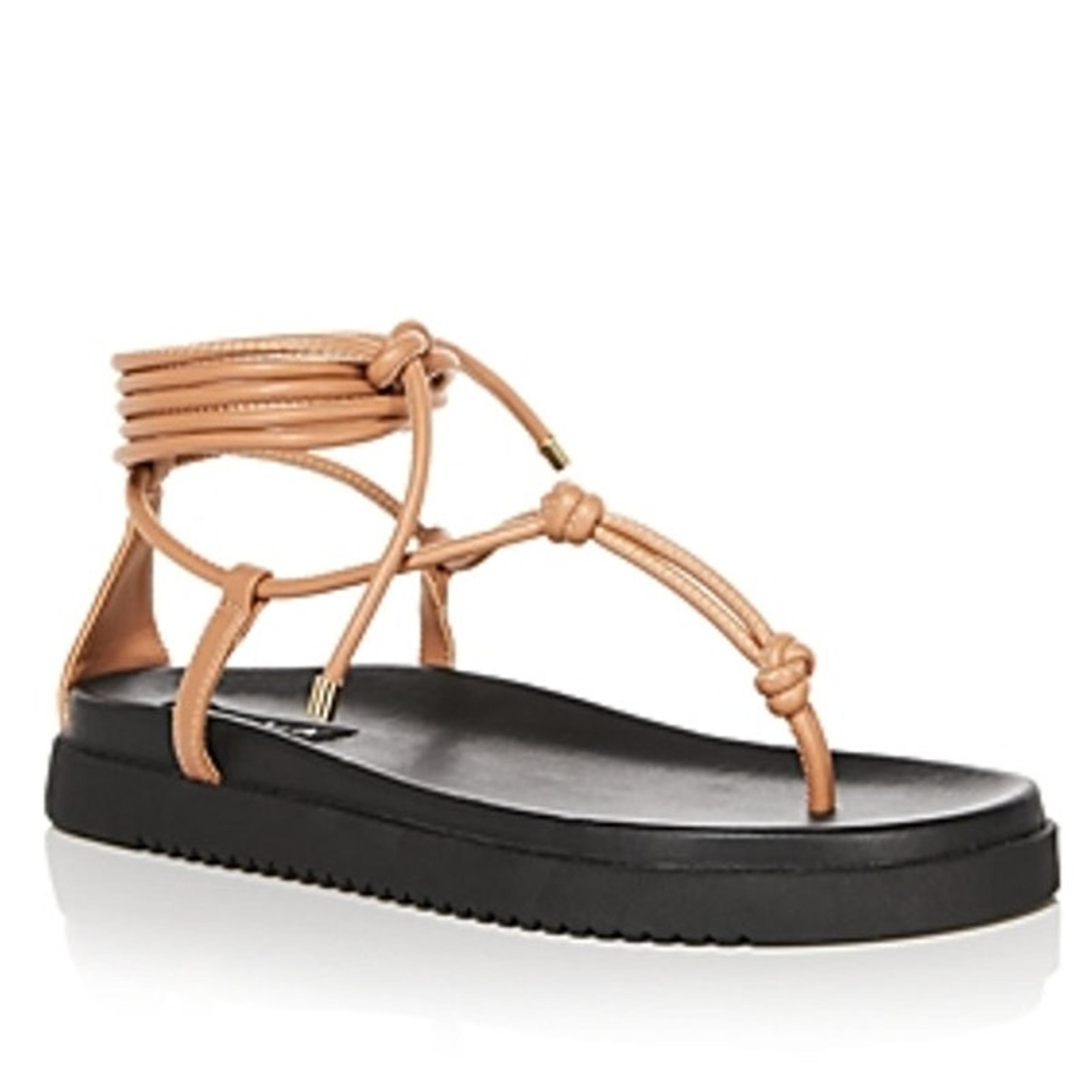AQUA Women's Muse Strappy Ankle Tie Thong Sandals Size 10 $98