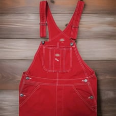 Dickies Relaxed Straight Leg Carpenter Overalls Red Women's Size Small
