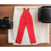 Dickies Relaxed Straight Leg Carpenter Overalls Red Women's Size Small