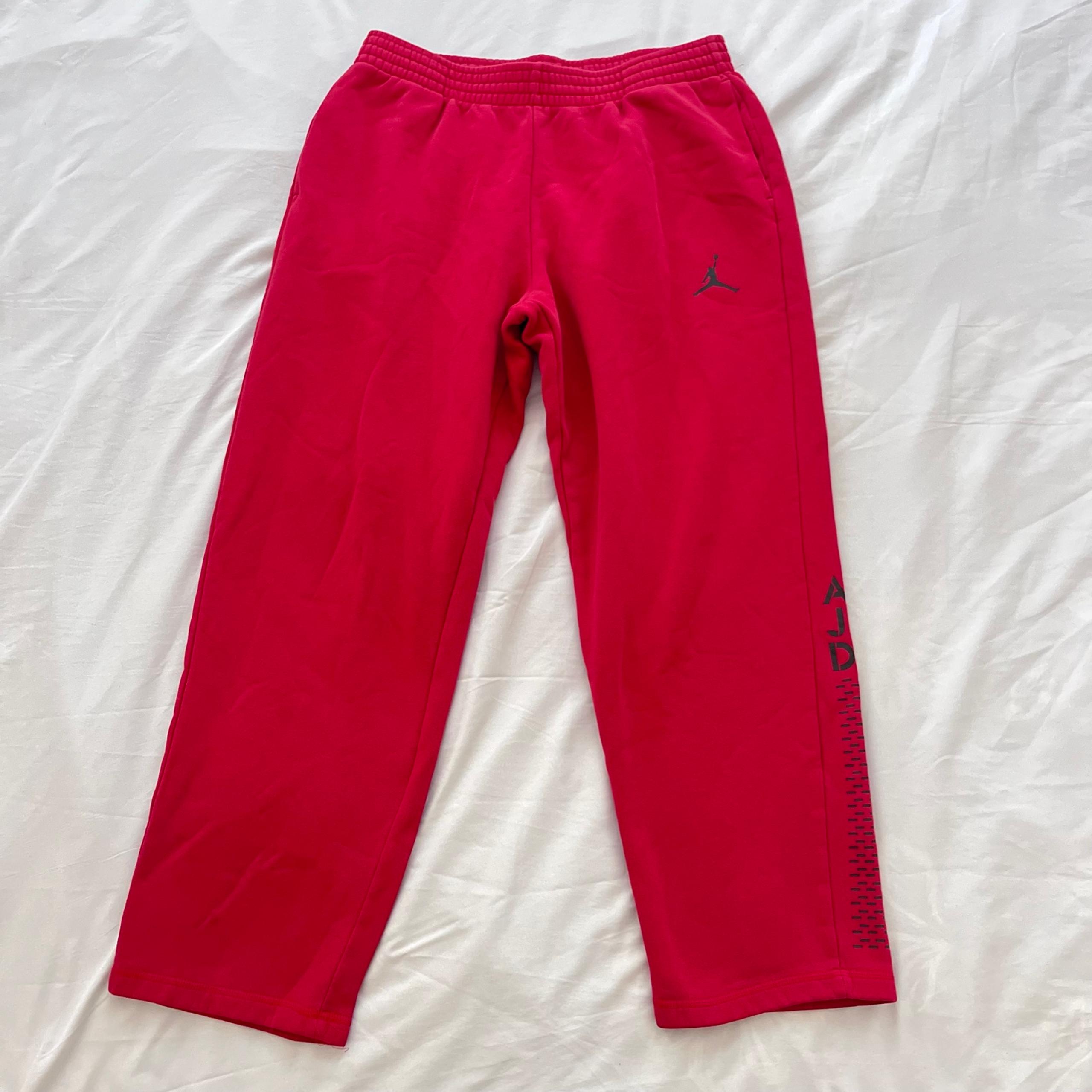 Air Jordan Jumpman Sweatpants Mens Size 2XL Track Pants 853850-687 Pockets Red