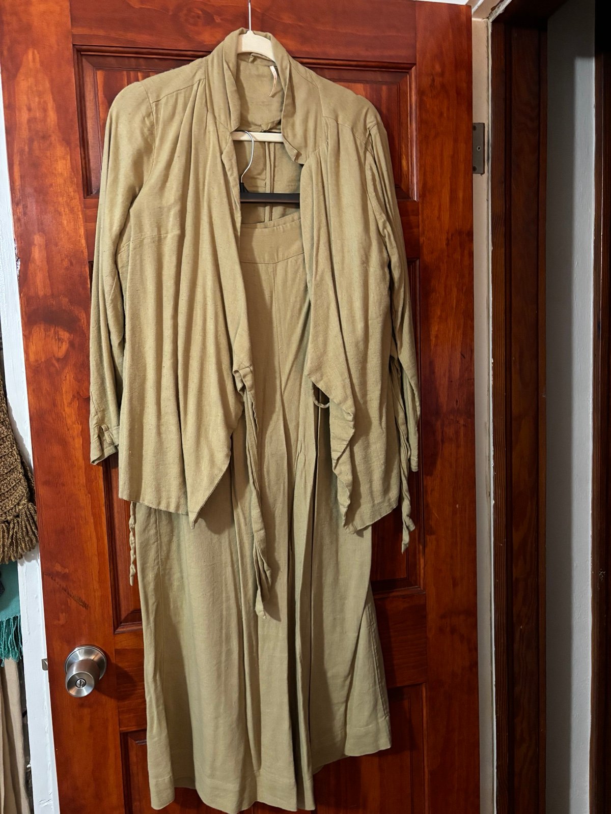 Free People Can’t Get Enough Sand Linen Summer Suit Jacket Women’s Size M