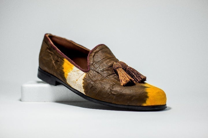 Hand Made Brown Tassel Loafers
