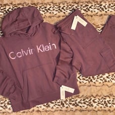NWT Calvin Klein Performance Fleece Logo Hoodie (L) & Cargo Joggers (M) Set