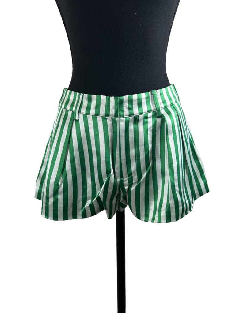 NWT SER.O.YA Wren Shorts Size XS Green & White Striped