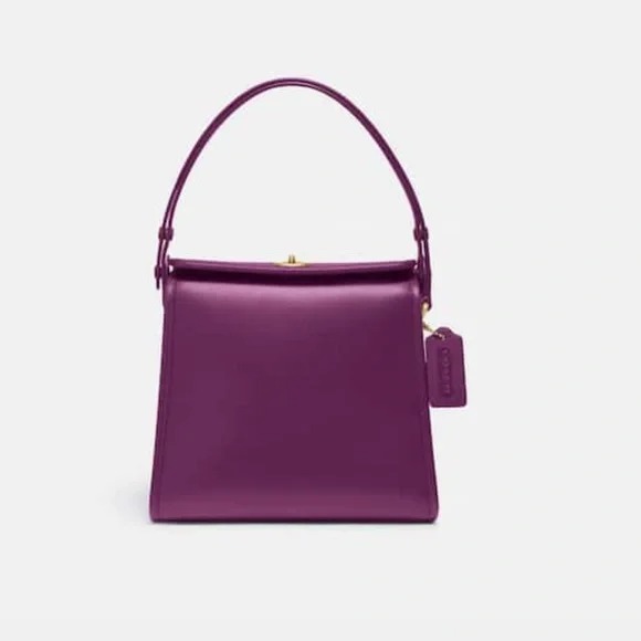 Coach The Originals New Issue Amethyst Purple Leather Turnlock Shoulder Bag