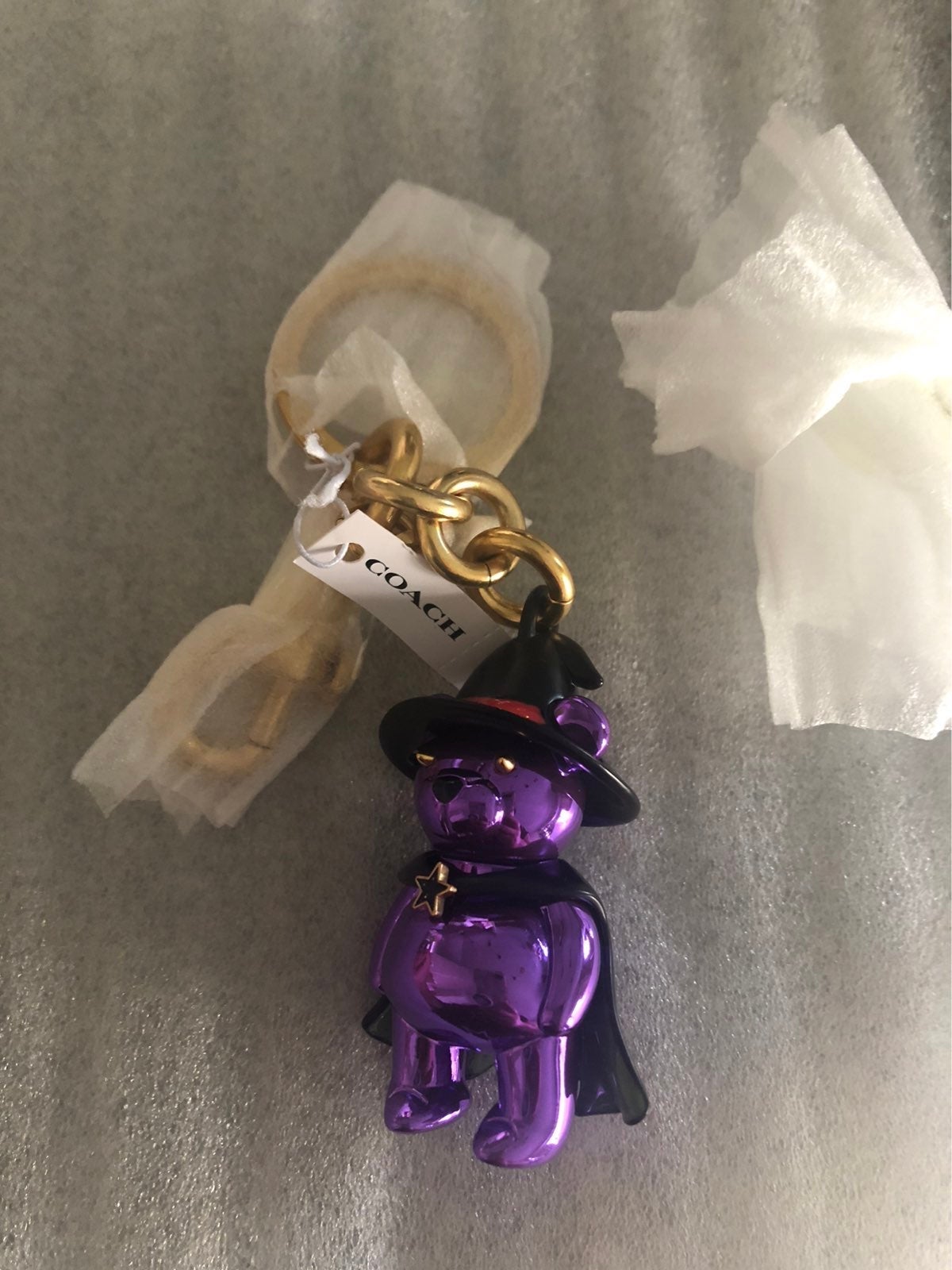 coach Halloween Witch Bear Bag Charm