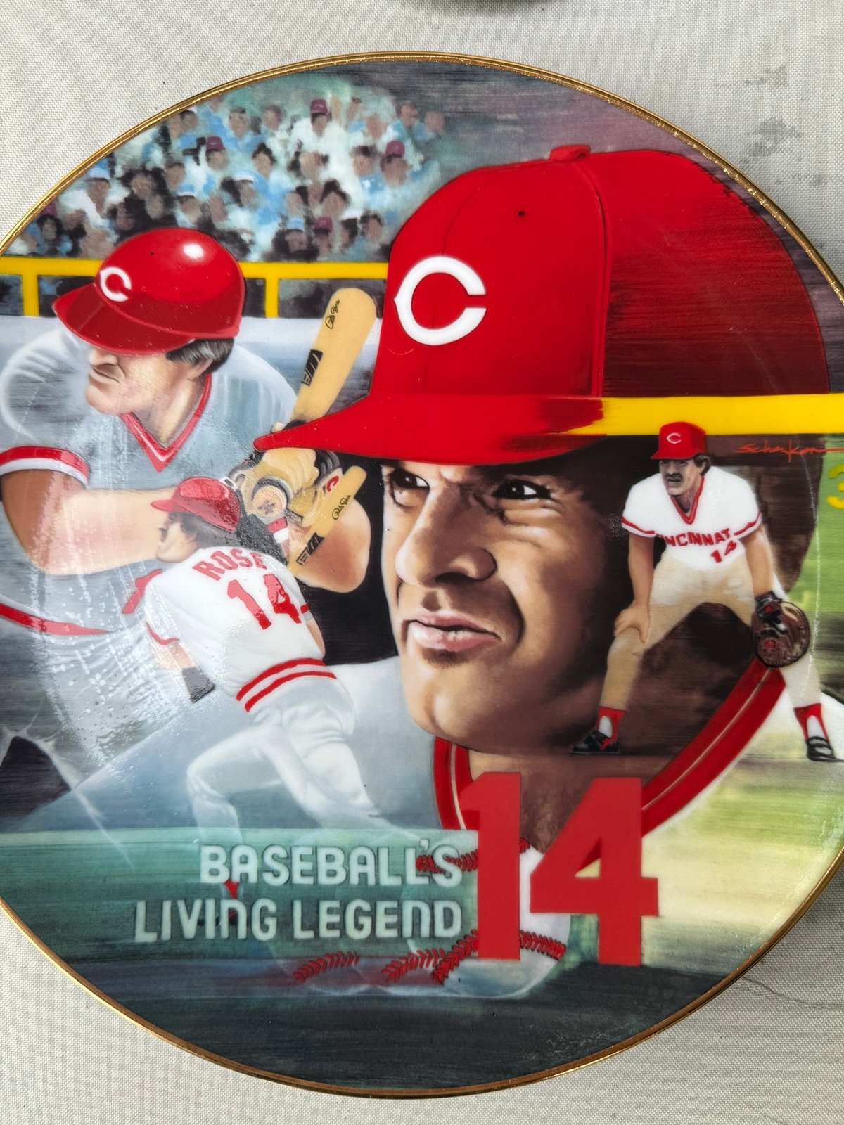 Pete Rose 10 ¼ Plate Living Legend 14