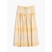 NWT Madewell Women’s XXL Tie-Front Paperbag Midi Skirt in Ombré Gingham orange
