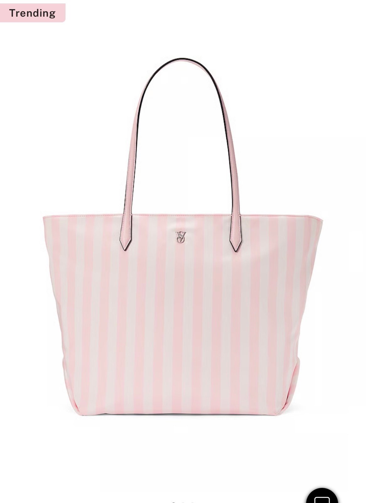 Victorias Secret Large Tote Bag Pink Stripes Brand New