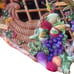 CORNUCOPIA Ceramic Set 13x10 Serving Tray W/2 Mugs Fruit & Weave Pattern Festive