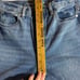 American Eagle Womens Mom Jean Size 4 Raw Hem Blue Distressed Denim