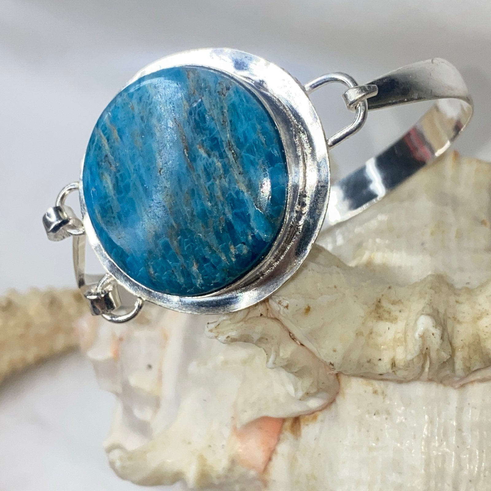 Stunning Azurite handcrafted Modern cuff bracelet