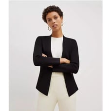 MM Lafleur Black Jersey Knit Cardigan Large Saint Ambroeus Jardigan 295 Retail