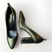 Kat Laconie Meg 3”Heels Metallic Khaki Size 10