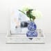 New Swirly Rectangle Rattan Extra Large Tray with Handles-Whitewash-20