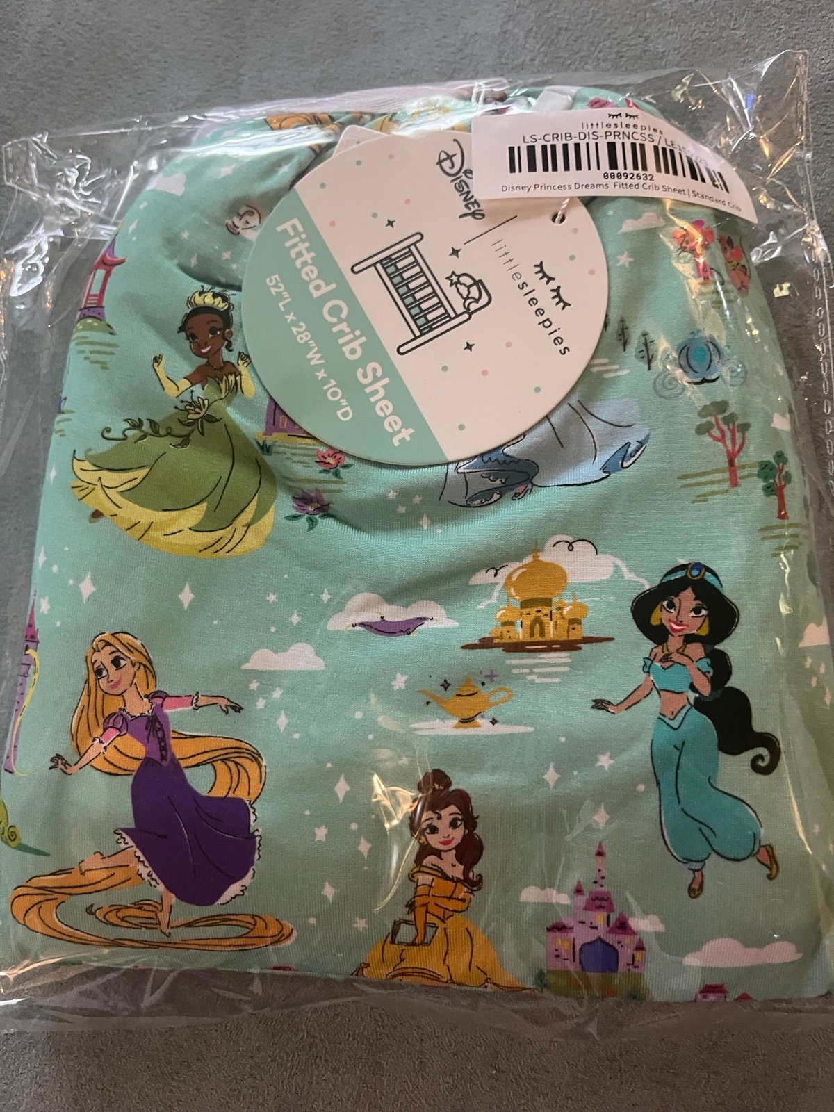 little sleepies disney princess dreams crib sheet nib nwt