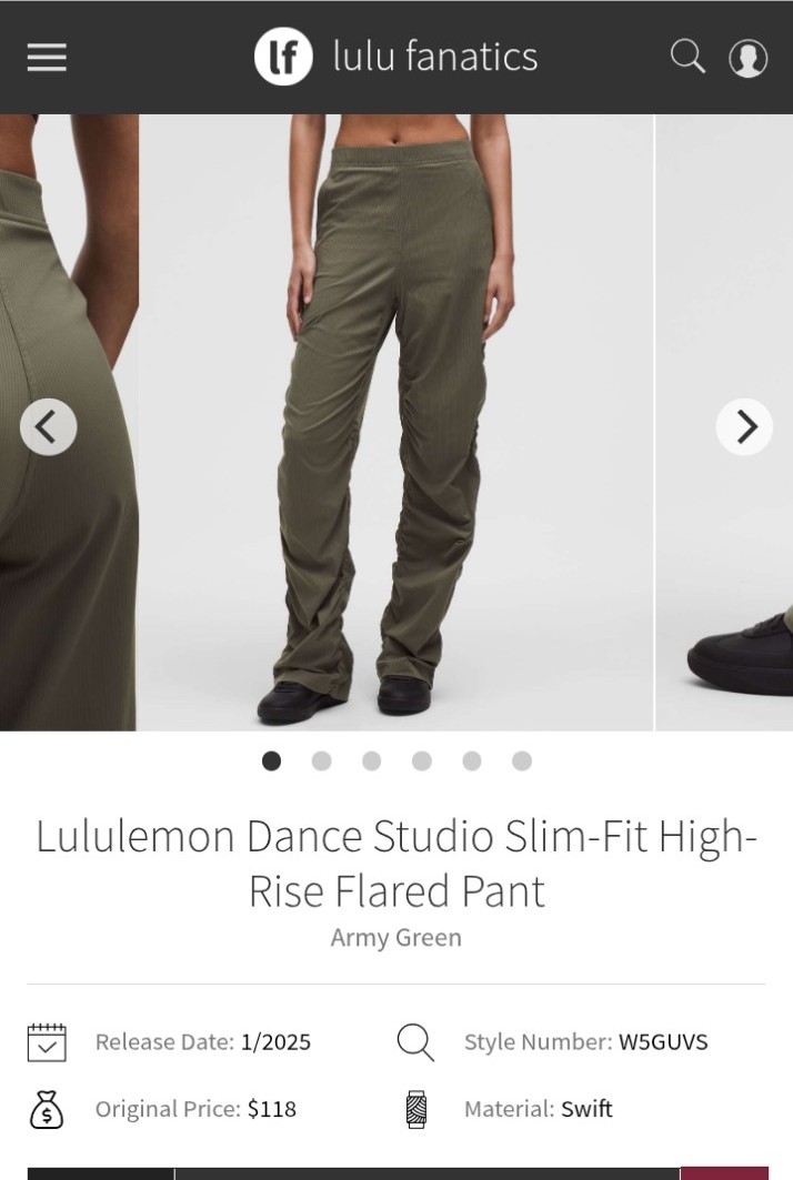 Lululemon Dance Studio Slim Fit Pant