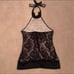 Bebe Black Lace Halter Top
