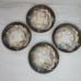 Vintage Occupied Japan Dragonware Tea Cups Saucer Set (4) Moriage Orange Luster