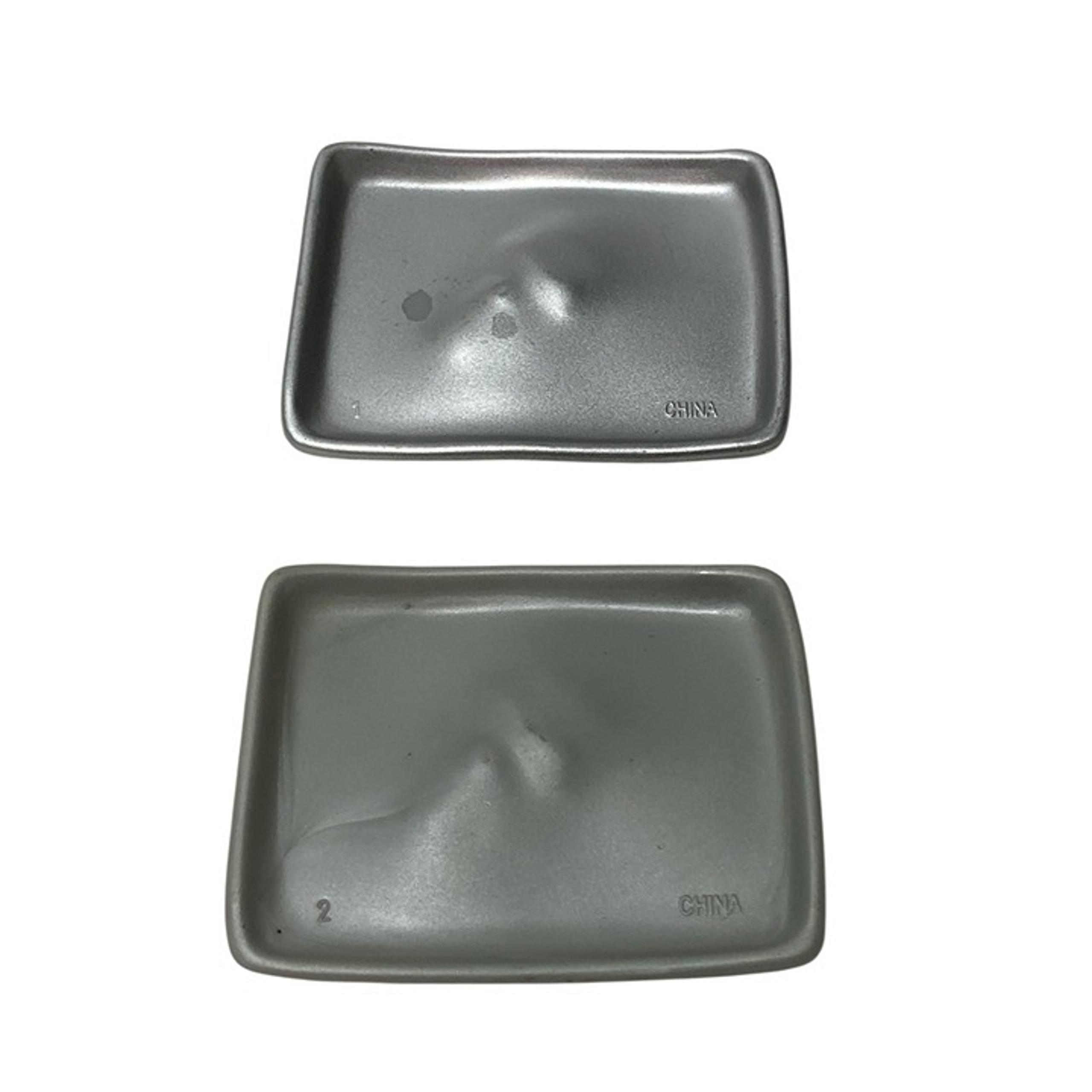 Set of 2 Flexible Silver Trays with Smashed Face for WWE & AEW Wrestling Figures