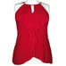 Venus Size XL Red Sleeveless Ruffle Halter Top