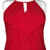 Venus Size XL Red Sleeveless Ruffle Halter Top
